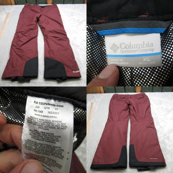 Columbia Ski Pants Women XL Purple OmniHeat Insulated Waterproof Snowboard 38x30 - Picture 1 of 16